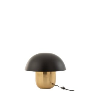 Lamp Paddenstoel Zwart/Goud S