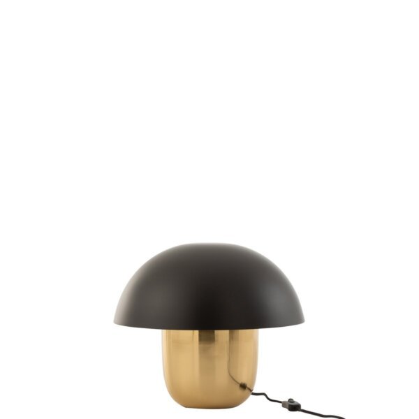 Lamp Paddenstoel Zwart/Goud S
