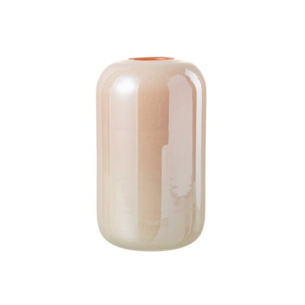Vaas Julien Glas Oranje/Roze Large - Hoogte 29 Cm
