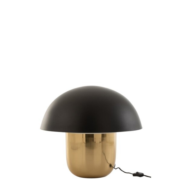 Lamp Paddenstoel Zwart/Goud L